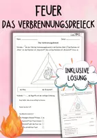 Vorschau - Arbeitsblätter - Feuer - Das Verbrennungsdreieck - Arbeitsblatt - Deckblatt