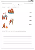 Vorschau - Arbeitsblätter - Feuer - Aufgaben der Feuerwehr - Arbeitsblatt - Seite 1