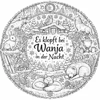 Vorschau - Mal- und Bastelvorlagen - Mandala zu "Es klopft bei Wanja in der Nacht". - Seite 1