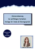 Vorschau - Arbeitsblätter - Auffälliges Verhalten professionell begleiten - Checkliste & Zielvereinbarung für Schule & Elterngespräch - Deckblatt