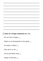 Vorschau - Test - Wortarten, Satzzeichen, Groß-und Kleinschreibung Lernzielkontrolle/ Arbeit Klasse 3 - Seite 3