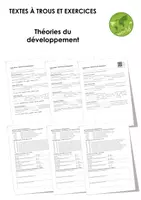 Aperçu - Feuilles d'exercices - Théories du développement (textes à trous, exercices, vidéo explicative) - Page de couverture