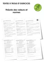 Aperçu - Feuilles d'exercices - Théorie des valeurs et normes (textes à trous, exercices, vidéo explicative) - Page de couverture