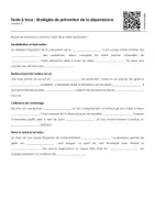 Aperçu - Feuilles d'exercices - Stratégies de prévention de la dépendance (textes à trous, exercices, vidéo explicative) - Page 3