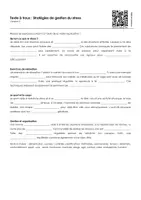 Aperçu - Feuilles d'exercices - Stratégies de gestion du stress (textes à trous, exercices, vidéo explicative) - Page 2
