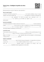 Aperçu - Feuilles d'exercices - Stratégies de gestion du stress (textes à trous, exercices, vidéo explicative) - Page 3