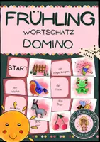 Vorschau - Spiele - FRÜHLING - Wortschatz - Domino - Deckblatt