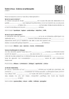 Aperçu - Feuilles d'exercices - Science et philosophie (textes à trous, exercices, vidéo explicative) - Page 1