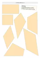 Vorschau - Arbeitsblätter - AB Eigenschaften von Vierecken entdecken (Achsensymmetrie) mit Bastelvorlage - Seite 1