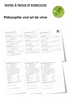 Aperçu - Feuilles d'exercices - Philosophie und art de vivre (textes à trous, exercices, vidéo explicative) - Page de couverture