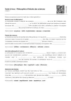 Aperçu - Feuilles d'exercices - Philosophie et théorie des sciences (textes à trous, exercices, vidéo explicative) - Page 1