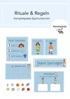 Vorschau - Poster - Sportunterricht Regeln und Rituale Komplettpaket (verschiedene Farben) - Deckblatt