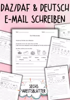 Vorschau - Arbeitsblätter - Deutsch, DaZ/DaF - E-Mail schreiben - 6 Arbeitsblätter - Deckblatt