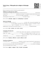 Aperçu - Feuilles d'exercices - Philosophie de la religion et théologie (textes à trous, exercices, vidéo explicative) - Page 1