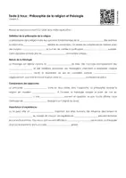 Aperçu - Feuilles d'exercices - Philosophie de la religion et théologie (textes à trous, exercices, vidéo explicative) - Page 3