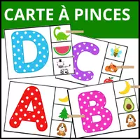 Aperçu - Outils du professeur - Alphabet A à Z – 92 Cartes à pinces lettre-son - Page 1