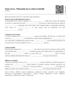 Aperçu - Feuilles d'exercices - Philosophie de la culture et identité (textes à trous, exercices, vidéo explicative) - Page 2