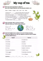 Vorschau - Arbeitsblätter - My Cup Of Tea — Vocabulary Training - Deckblatt