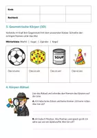 Vorschau - Arbeitsblätter - Formen und Körper – Arbeitsblatt (Klasse 1–2) - Seite 1