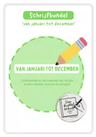 Voorbeeld - Schrijfbundel "van januari tot december" - Voorblad