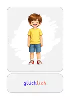 Vorschau - Präsentationen/Tafelbilder - Materialpaket - Gefühle - Bildkarten auf Deutsch und Englisch (mit Silbenschrift) - Seite 3