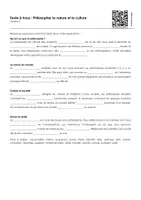 Aperçu - Feuilles d'exercices - Philosopher la nature et la culture (textes à trous, exercices, vidéo explicative) - Page 2