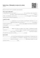 Aperçu - Feuilles d'exercices - Philosopher la nature et la culture (textes à trous, exercices, vidéo explicative) - Page 3