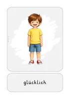 Vorschau - Präsentationen/Tafelbilder - Bildkarten - Gefühle erkennen & benennen – ohne Silbenschrift - Seite 1