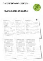 Aperçu - Feuilles d'exercices - Numérisation et psyché (textes à trous, exercices, vidéo explicative) - Page de couverture