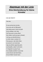 Vorschau - Arbeitsblätter - Abenteuer mit der Linie - eine Übung zum Lesen und Zeichnen - Seite 1