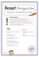 Vorschau - Arbeitsblätter - Rezepte schreiben - Vorgangsbeschreibung - bunte Brotgesichter - Seite 1