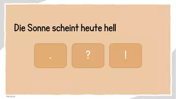 Vorschau - Präsentationen/Tafelbilder - Satzarten (Aussage, Frage oder Ausruf) - Interaktives Quiz - Seite 2