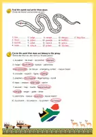 Vorschau - Arbeitsblätter - Kruger National Park - vocabulary training - Seite 3