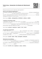 Aperçu - Feuilles d'exercices - Introduction à la théorie de l'attachement (textes à trous, exercices, vidéo explicative) - Page 1