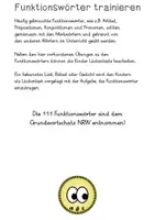 Vorschau - Arbeitsblätter - Funktionswörter trainieren (8 ABs, Systematischer Rechtschreibunterricht) - Seite 1