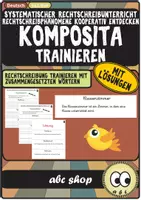 Vorschau - Arbeitsblätter - Komposita/Zusammengesetzte Wörter trainieren (Systematischer Rechtschreibunterricht) - Deckblatt