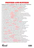 Vista previa - Hojas de trabajo - PREFIXES AND SUFFIXES – Worksheet (80 Sentences) - página 3