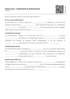 Aperçu - Feuilles d'exercices - Fondements du behaviorisme (textes à trous, exercices, vidéo explicative) - Page 3
