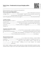 Aperçu - Feuilles d'exercices - Fondements de la psychologie positive (textes à trous, exercices, vidéo explicative) - Page 2