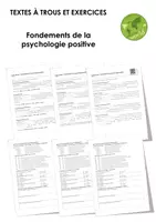 Aperçu - Feuilles d'exercices - Fondements de la psychologie positive (textes à trous, exercices, vidéo explicative) - Page de couverture