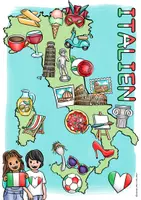 Vorschau - Mal- und Bastelvorlagen - Plakat und Bildkarten "Italien" / Italienkarte - Seite 1