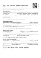 Aperçu - Feuilles d'exercices - Fondements de la psychologie clinique (textes à trous, exercices, vidéo explicative) - Page 1