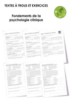 Aperçu - Feuilles d'exercices - Fondements de la psychologie clinique (textes à trous, exercices, vidéo explicative) - Page de couverture