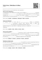 Aperçu - Feuilles d'exercices - Dialectique et critique (textes à trous, exercices, vidéo explicative) - Page 1