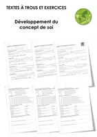 Aperçu - Feuilles d'exercices - Développement du concept de soi (textes à trous, exercices, vidéo explicative) - Page de couverture