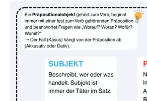 Vorschau - Poster - Lernplakat Satzglieder im Deutschen - Seite 1