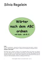 Vorschau - Arbeitsblätter - Wörter nach dem ABC ordnen - mit Klassentests - ab Klasse 2 - Deckblatt