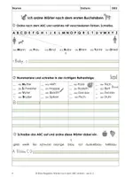 Vorschau - Arbeitsblätter - Wörter nach dem ABC ordnen - mit Klassentests - ab Klasse 2 - Seite 3