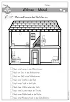 Vorschau - Arbeitsblätter - Wohnen Möbel Haus Leseverstehen differenziert DaZ DaF Sprachförderung Grundschule - Seite 3