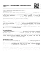 Aperçu - Feuilles d'exercices - Compréhension du comportement à risque (textes à trous, exercices, vidéo explicative) - Page 2